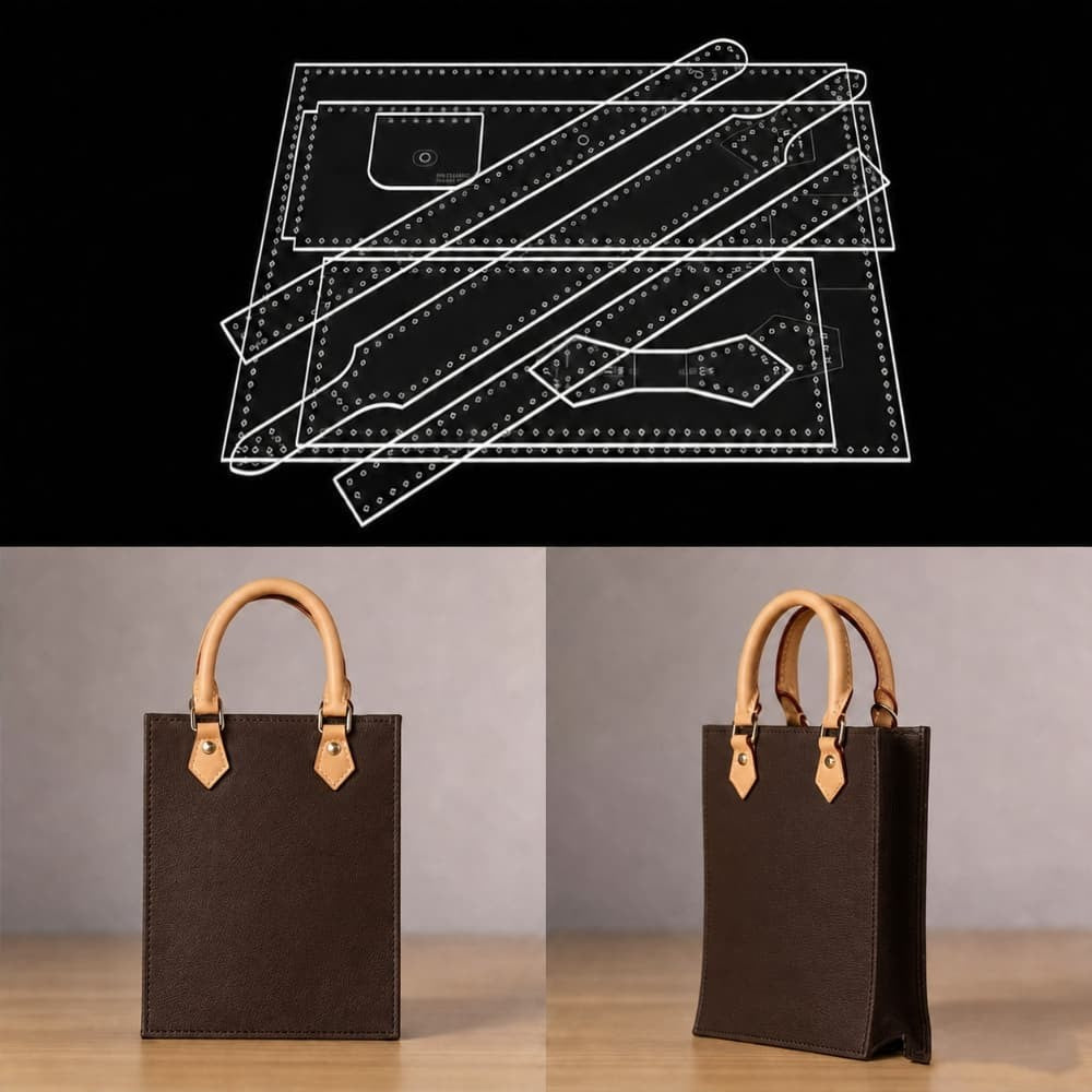 Acrylic Sheet Music Bag Pattern Crossbody Shoulder Leather DIY AAB953