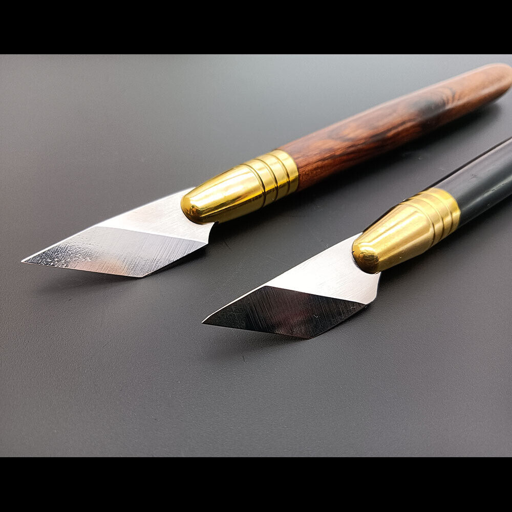 Leather Craft Bevel-Point Edge Knives Wooden Carving Pen Knife Cutting Tools Diy