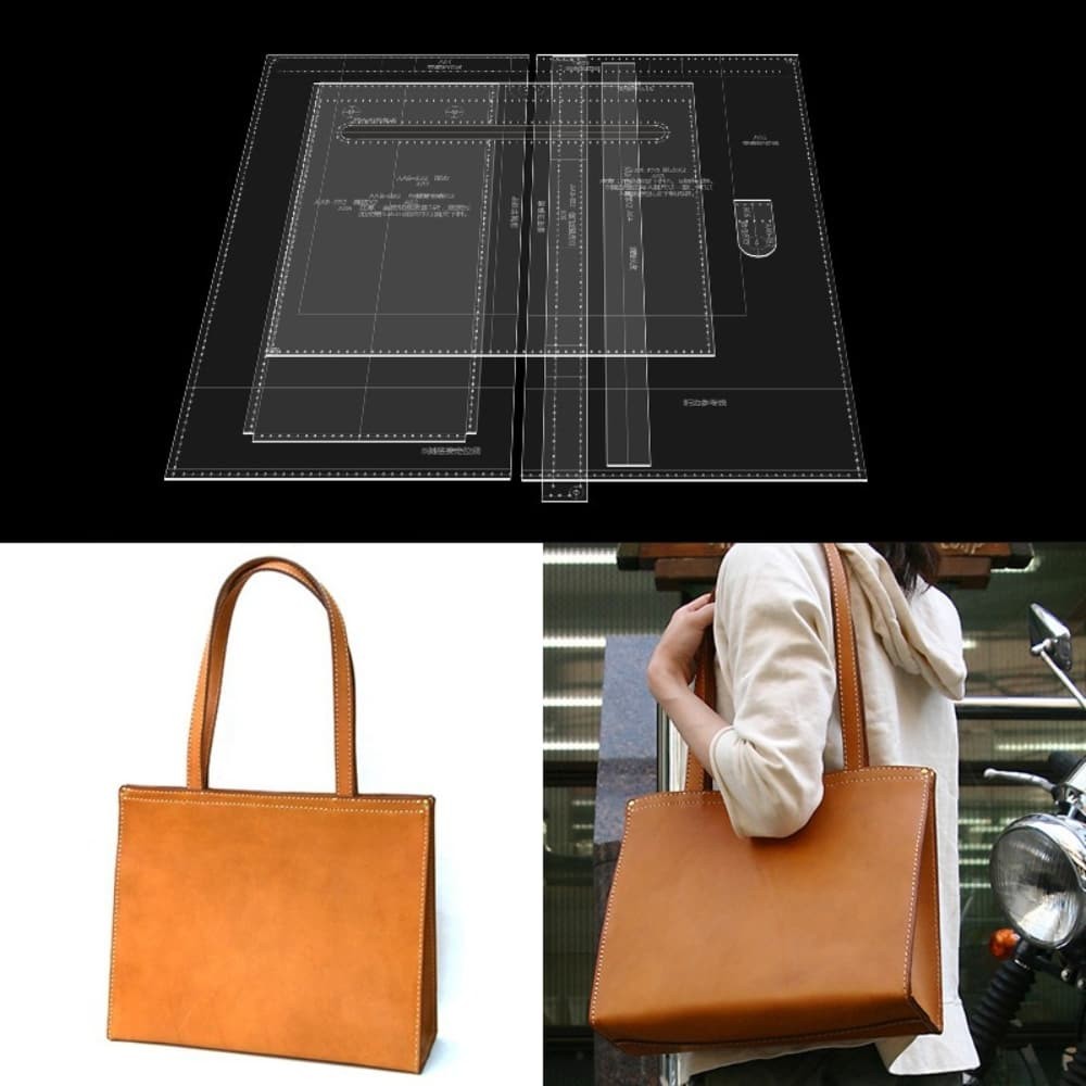 Acrylic Leather Tote Bag Template for Women Shoulder Bag DIY Pattern AAB832