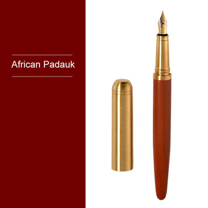 Brass Real Nature Wood Business Ink Pen Sign Pen Creative Gift Pen
