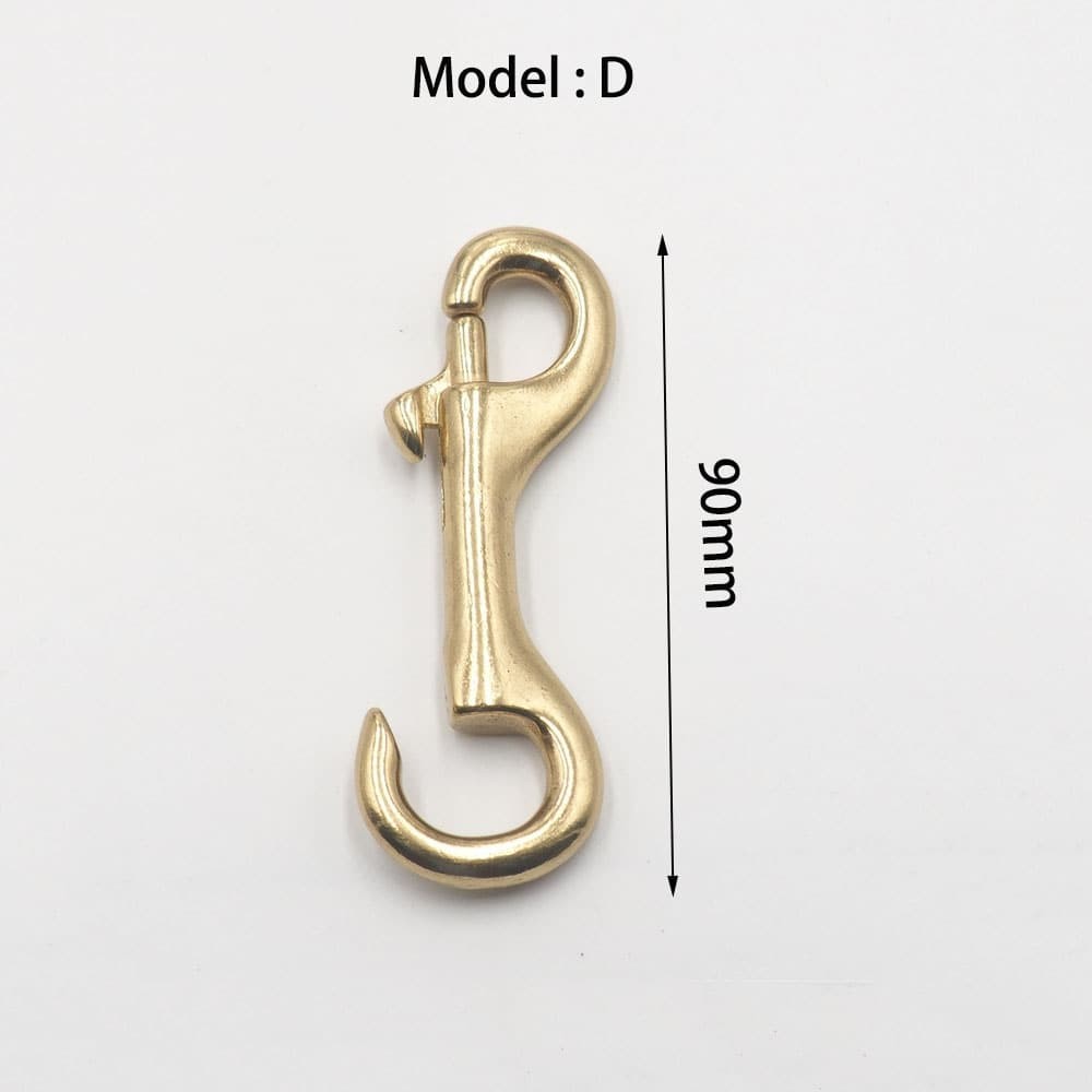 Solid Brass Double End Hook Buckle Heavy Duty Bag Connector Pet Leash Snap Clip