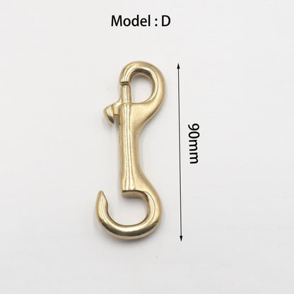 Solid Brass Double End Hook Buckle Heavy Duty Bag Connector Pet Leash Snap Clip