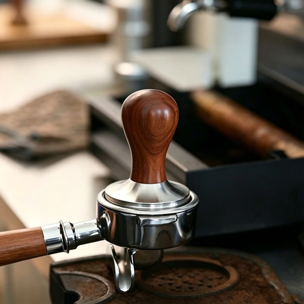 Universal Coffee Tamper Wood Handle Replacement M8 M10 Rosewood Blackwood Walnut