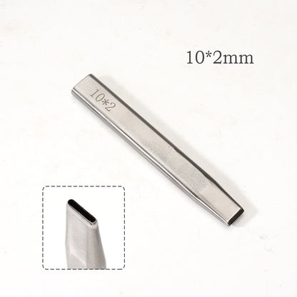 Leather Craft Belt Hole Punch Oval Flat Straight Teardrop Single DIY 440C Tool