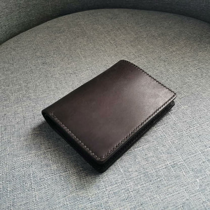Handmade Vegetable Tanned Leather Long Wallet Genuine Cowhide Card Case Custom