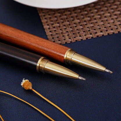 Custom Made Retro Solid Brass Sandalwood Craft Pen Ball Point Pen EDC Gift