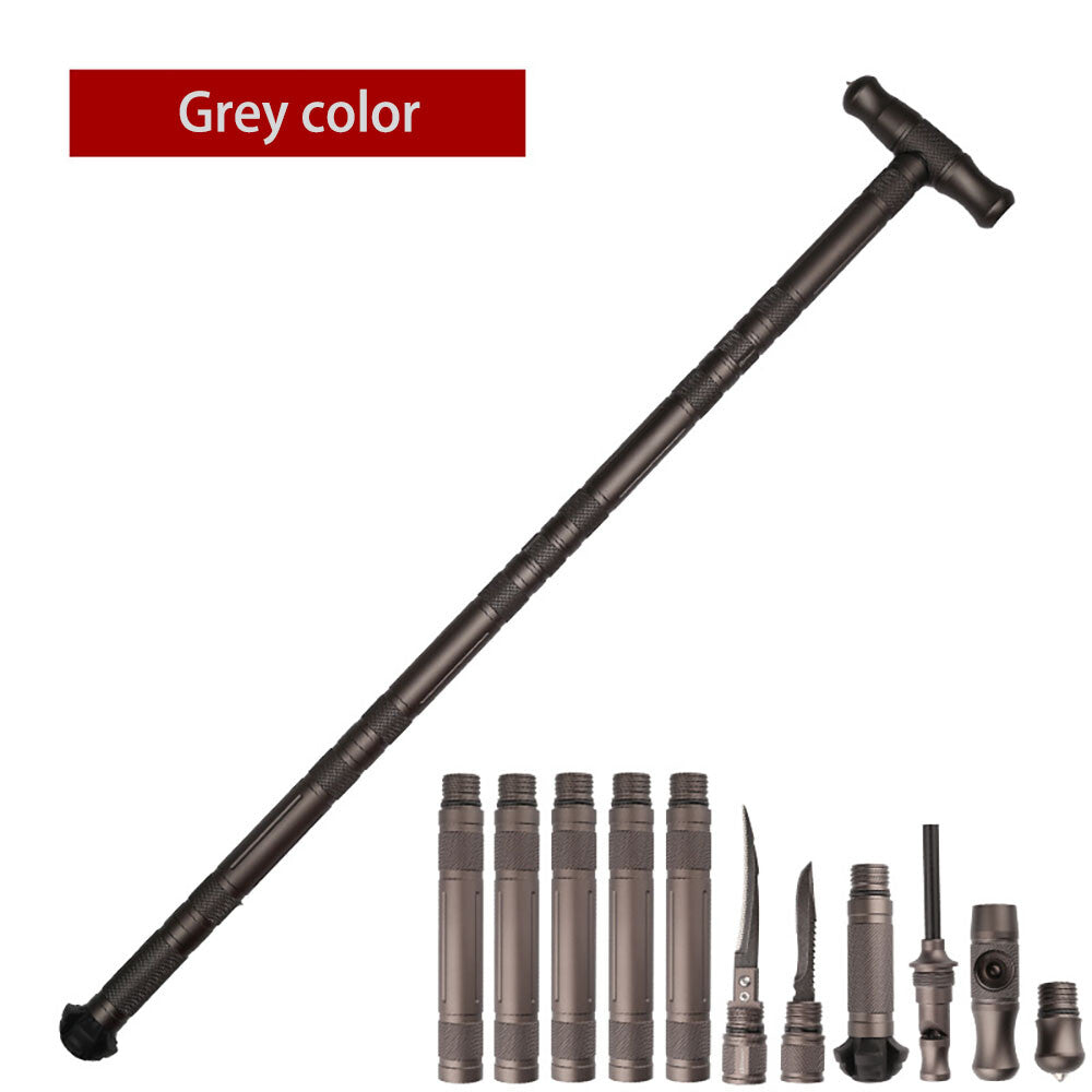 Multifunctional Aluminum Hiking Poles Portable Outdoor Trekking Walking Stick