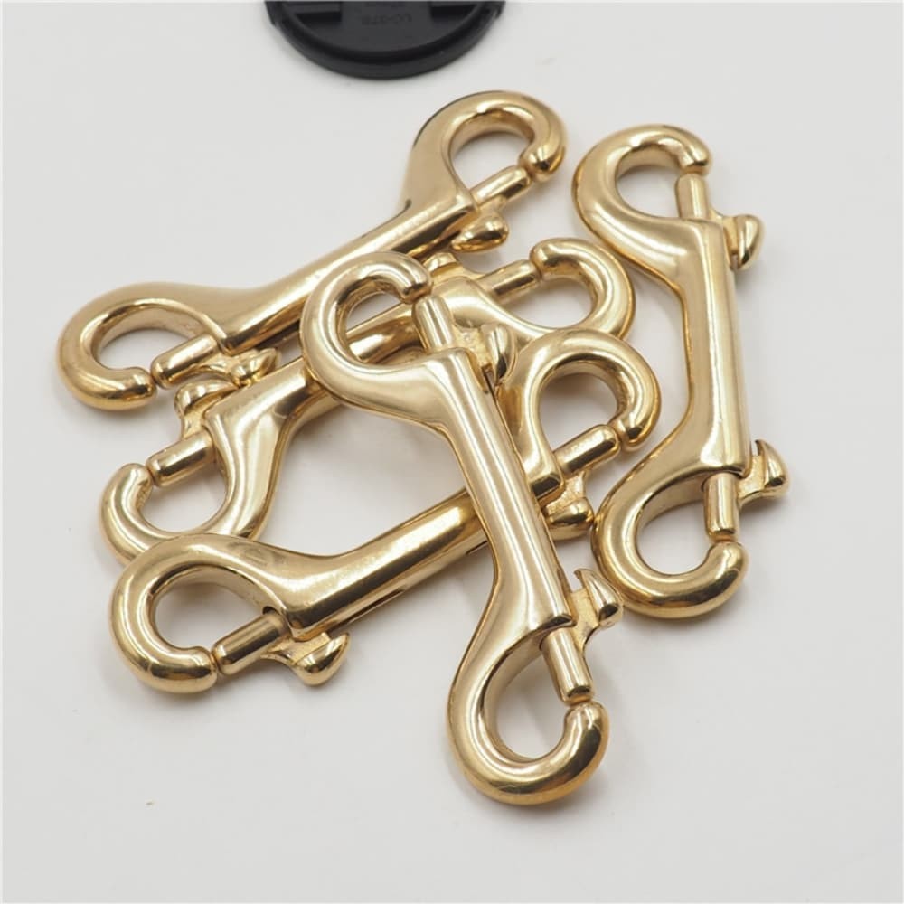 Solid Brass Double End Hook Buckle Heavy Duty Bag Connector Pet Leash Snap Clip