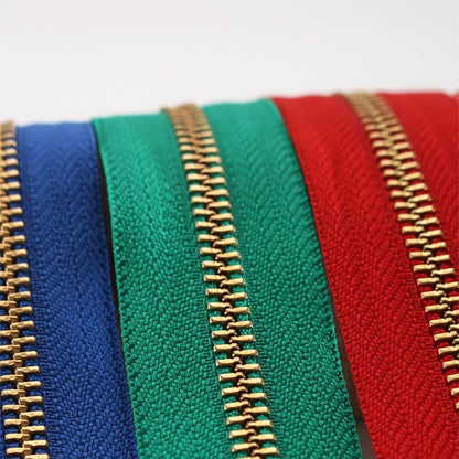 No3 Zipper Tape Brass Teeth One Way Zipper Bag Handbag Hand DIY Accessories