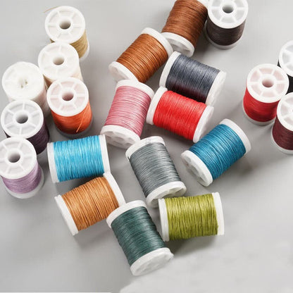 Hand Sewing Polyester Waxed Thread 0.5mm 135m No Fray No Fuzz for Leather DIY