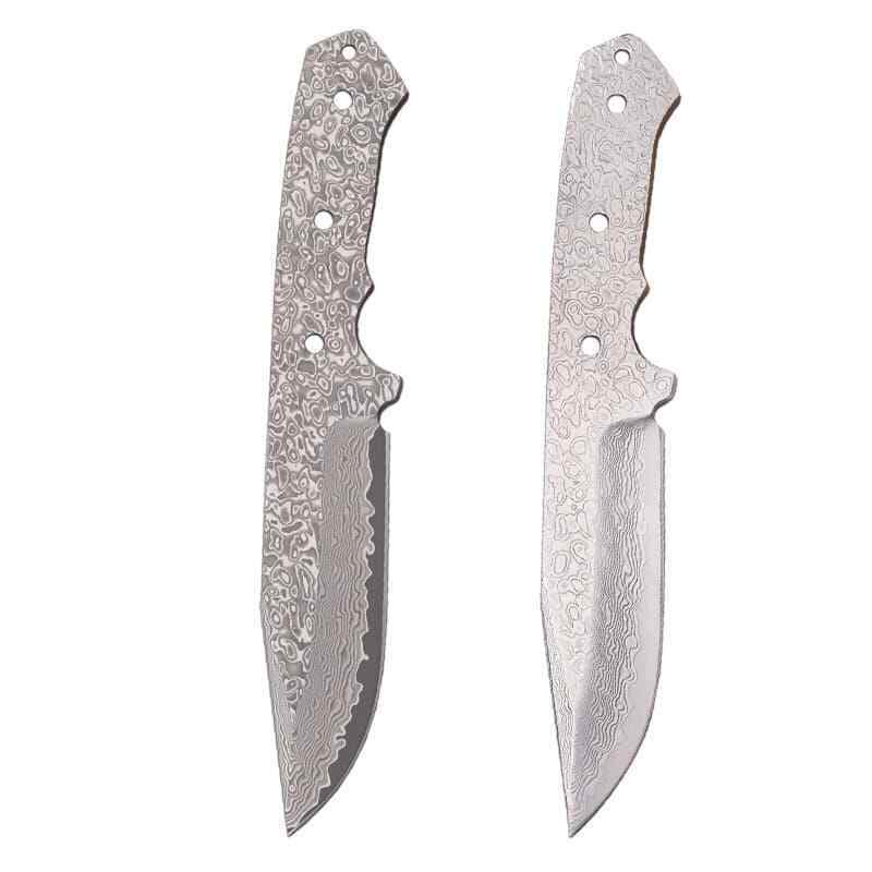 All Damascus Steel Blade Outdoor Knife EDC Damascus Handle Hand Craft DIY