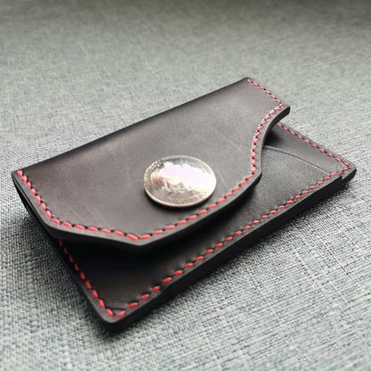 Handmade Ameikaji Style Original Design Minimalist Genuine Leather Card Holder