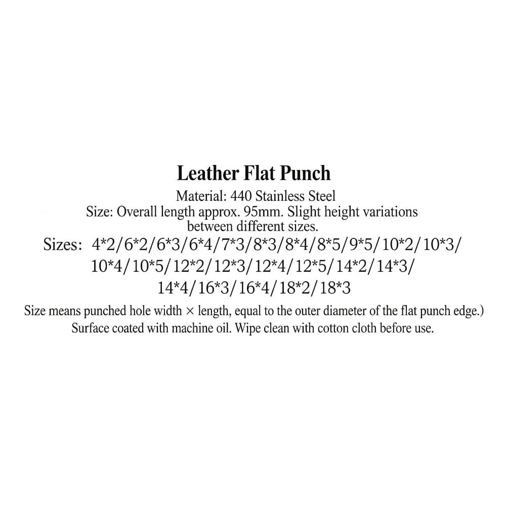 Leather Craft Belt Hole Punch Oval Flat Straight Teardrop Single DIY 440C Tool