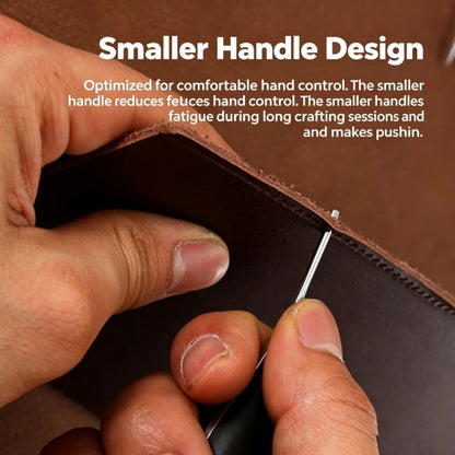 Premium French Leather Craft Round Diamond Flat Awl Hand Stitching Tools