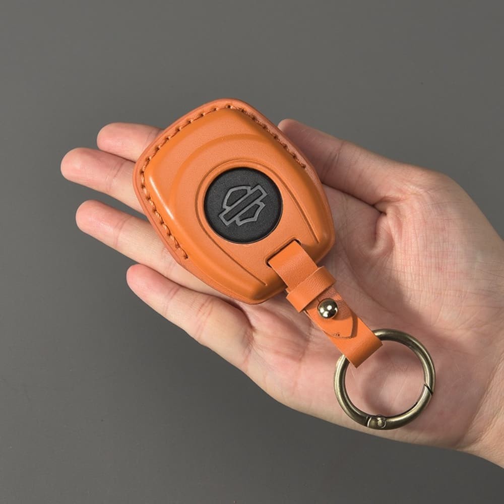 Genuine Leather Smart Key Case for 2025 Harley Pan America Sportster Fat Boy