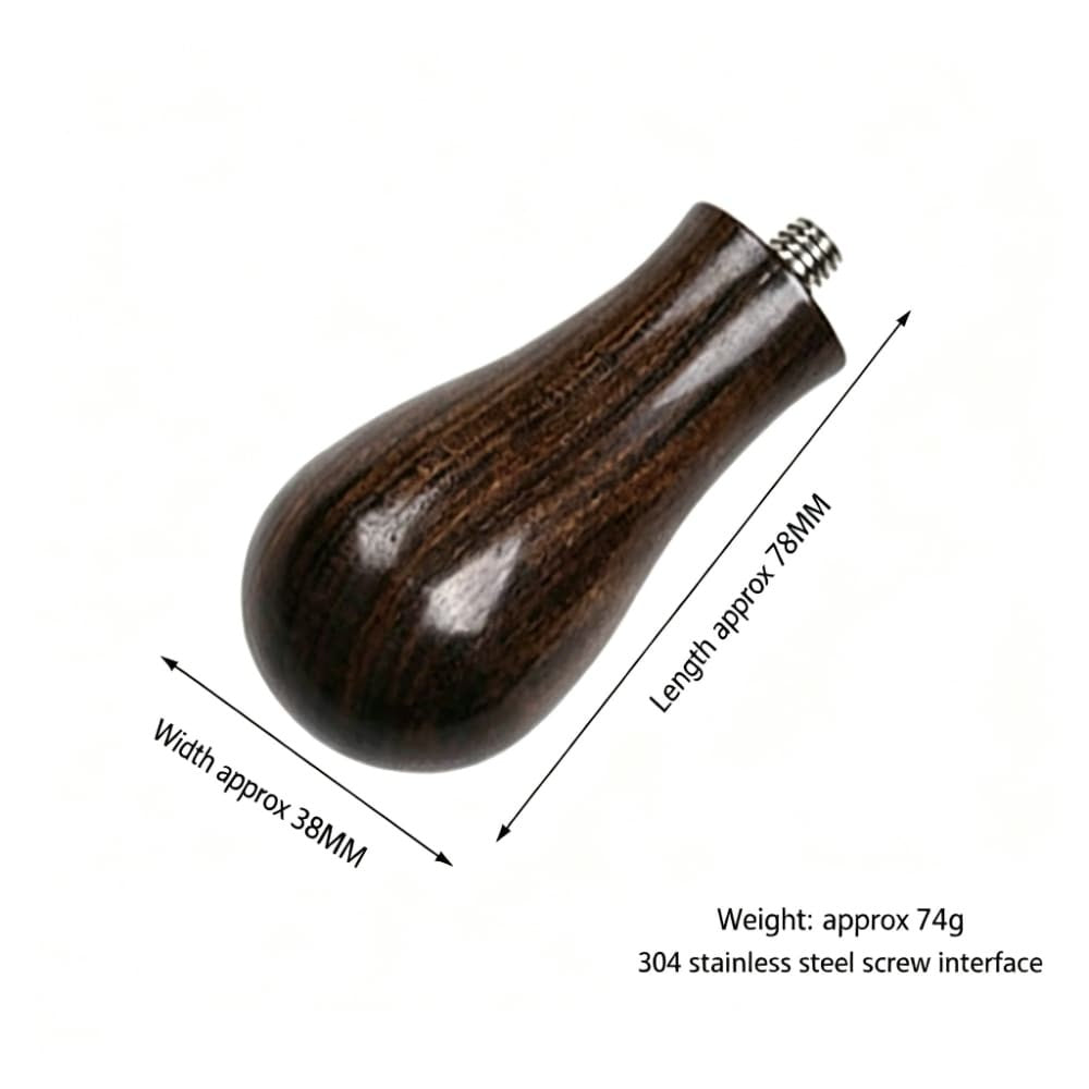 Universal Coffee Tamper Wood Handle Replacement M8 M10 Rosewood Blackwood Walnut