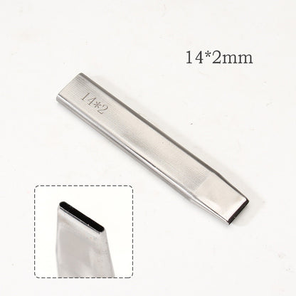 Leather Craft Belt Hole Punch Oval Flat Straight Teardrop Single DIY 440C Tool