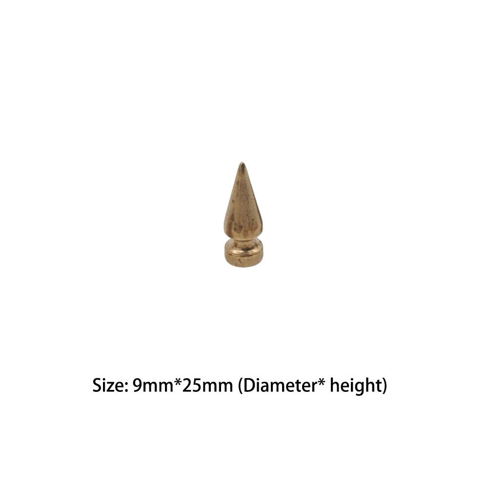 20pcs Solid Brass Pyramid Spikes Punk Rivets Studs Dog Collar Leather Craft DIY