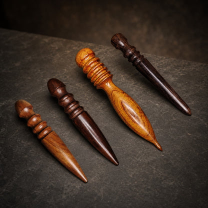 Blackwood Rosewood Edge Burnisher Multi-Size Grooves for Leathercraft Finishing