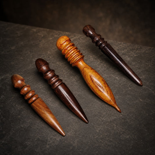 Blackwood Rosewood Edge Burnisher Multi-Size Grooves for Leathercraft Finishing
