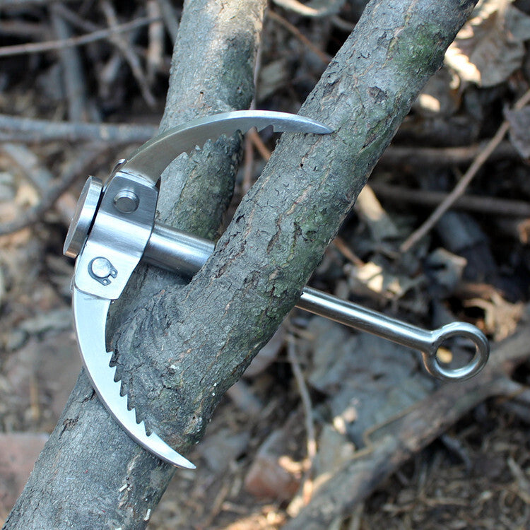 New Style Outdoor Climbing Folding Carabiner Steel Grappling Hook Survival Toos