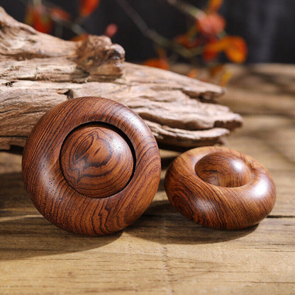 Luxury Wooden Craft Transfer Ball Finger Massager Hand Toy Relieve Pressure EDC