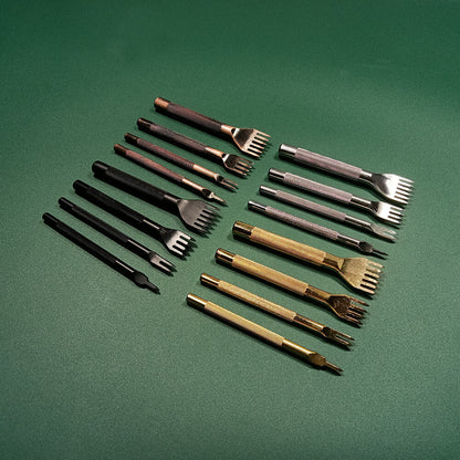 Leather Craft Tools Hole Punches Stitching Punch Diamone Chisel Set  3/4/5/6mm