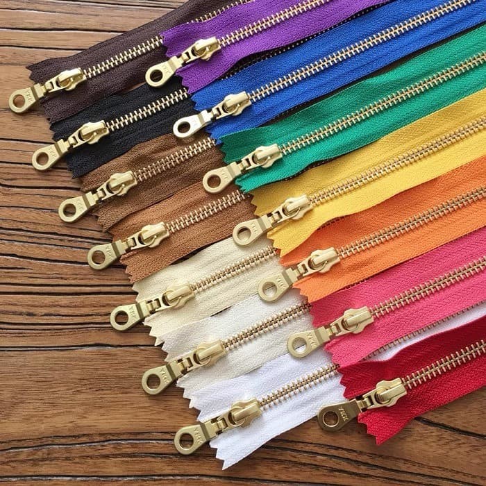 30cm Size #5 Metal Zipper Brass Pull for DIY Leather Bags Hardware Accessories