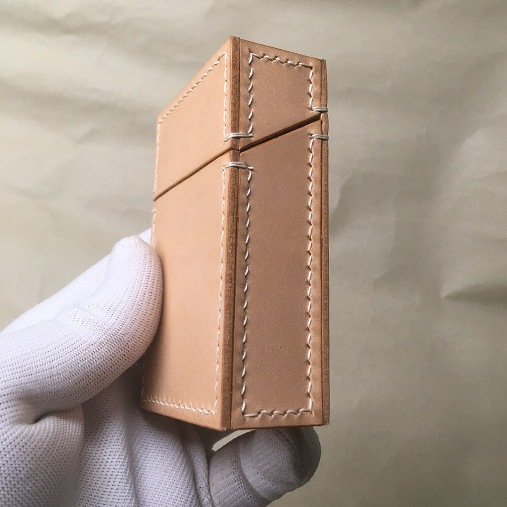Handmade Custom Made Genuine Leather Cowhide Cigarette Case Pocket Holder Box