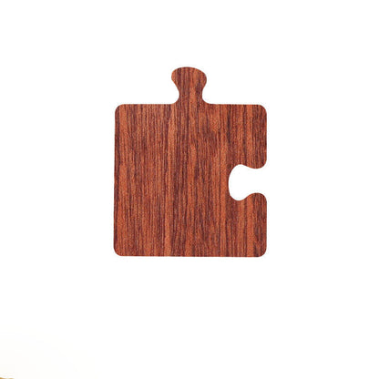 Natural Wooden Tea Coasters Heat Resistant Eco Friendly Handmade Puzzle Design