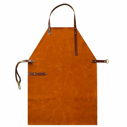 Genuine Leather Apron for Kitchen Handcraft Workshop Can Custom made Logo Stamp