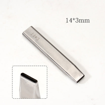 Leather Craft Belt Hole Punch Oval Flat Straight Teardrop Single DIY 440C Tool