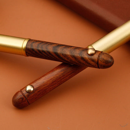 Custom Made Retro Solid Brass Sandalwood Craft Pen G2 Ball Point Pen EDC Gift2