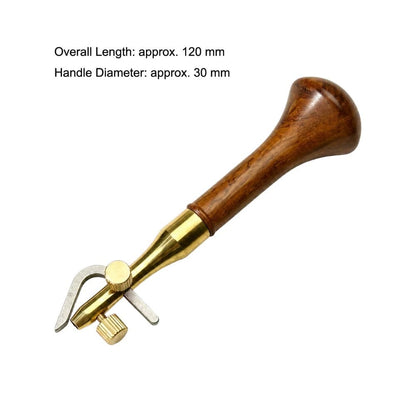 Adjustable Multi Blade Leather Edge Groove Tool Wood Handle Beveler Groover