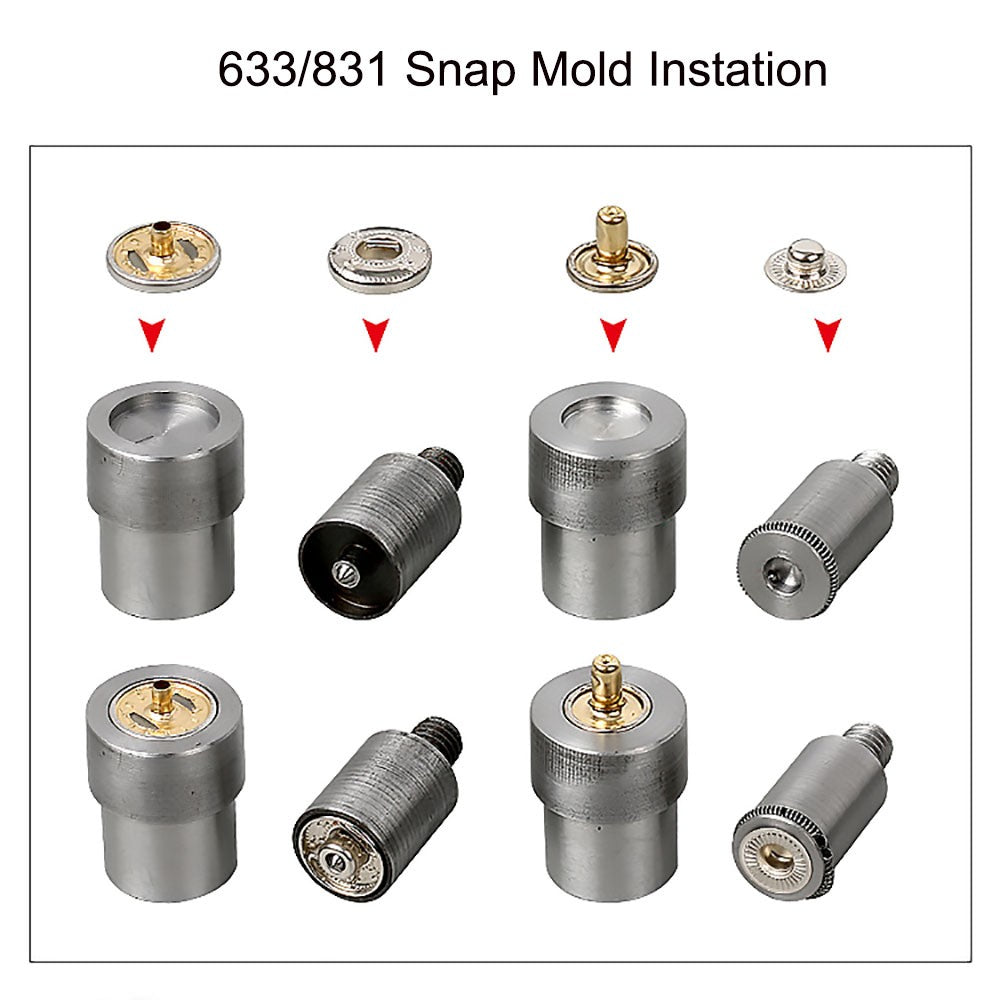 Manual Button Installation Machine Mute Stamping Snap Rivets Eyelet Mold Tools