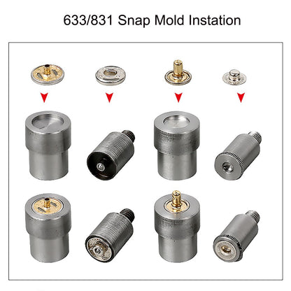 Manual Button Installation Machine Mute Stamping Snap Rivets Eyelet Mold Tools