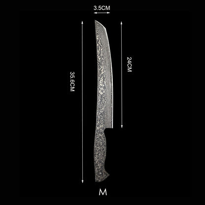 Damascus Steel Chef Knife Blank Blade DIY Tool Home Hobby Kitchen Craft Material