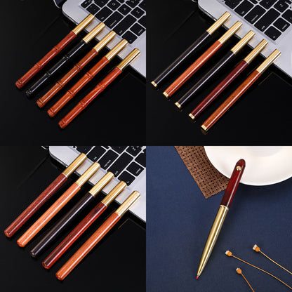 Custom Made Retro Solid Brass Sandalwood Craft Pen Ball Point Pen EDC Gift