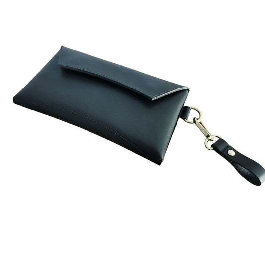 Handmade Leather Clutch Cosmetic Bag Vegetable Tanned Leather Phone Pouch