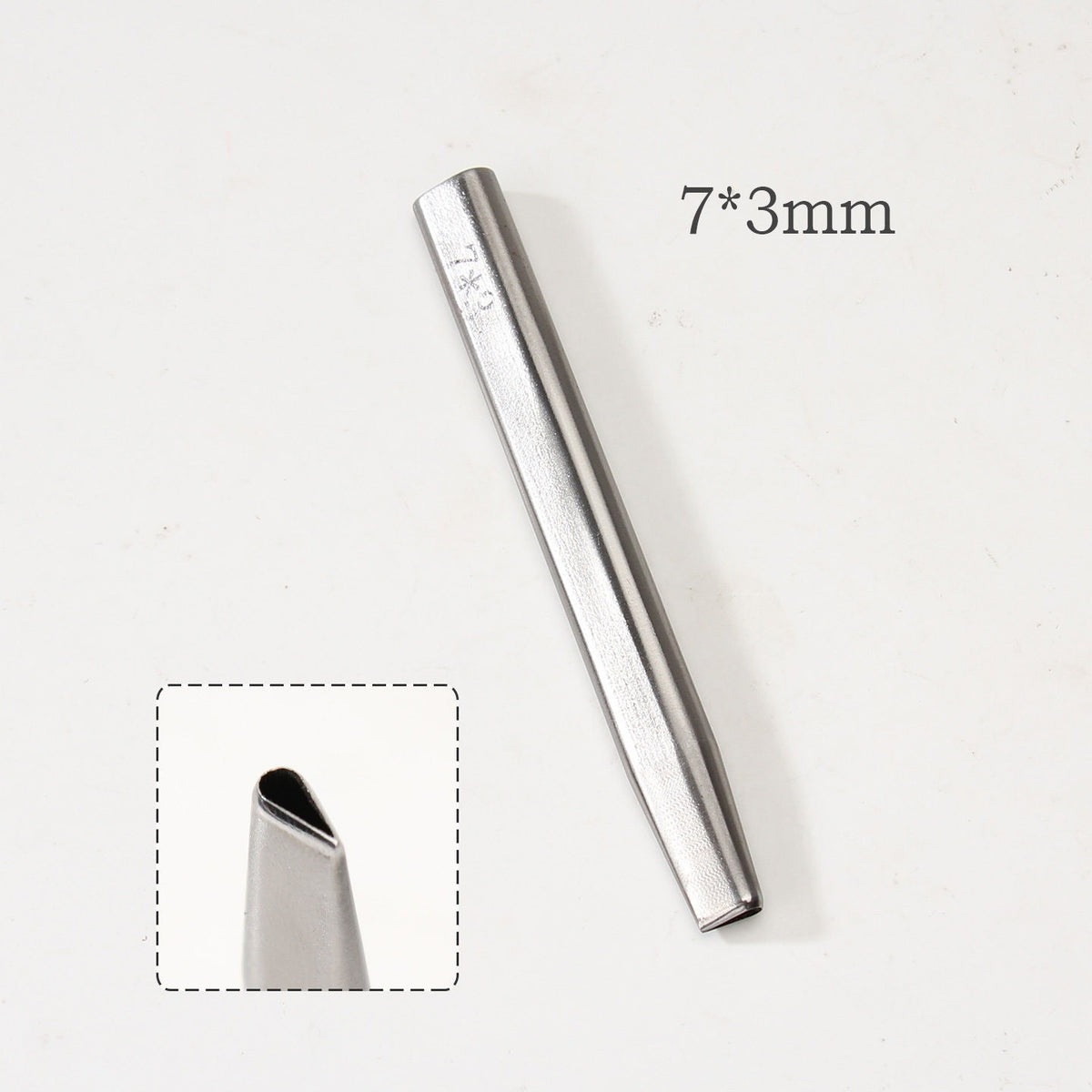 Leather Craft Belt Hole Punch Oval Flat Straight Teardrop Single DIY 440C Tool