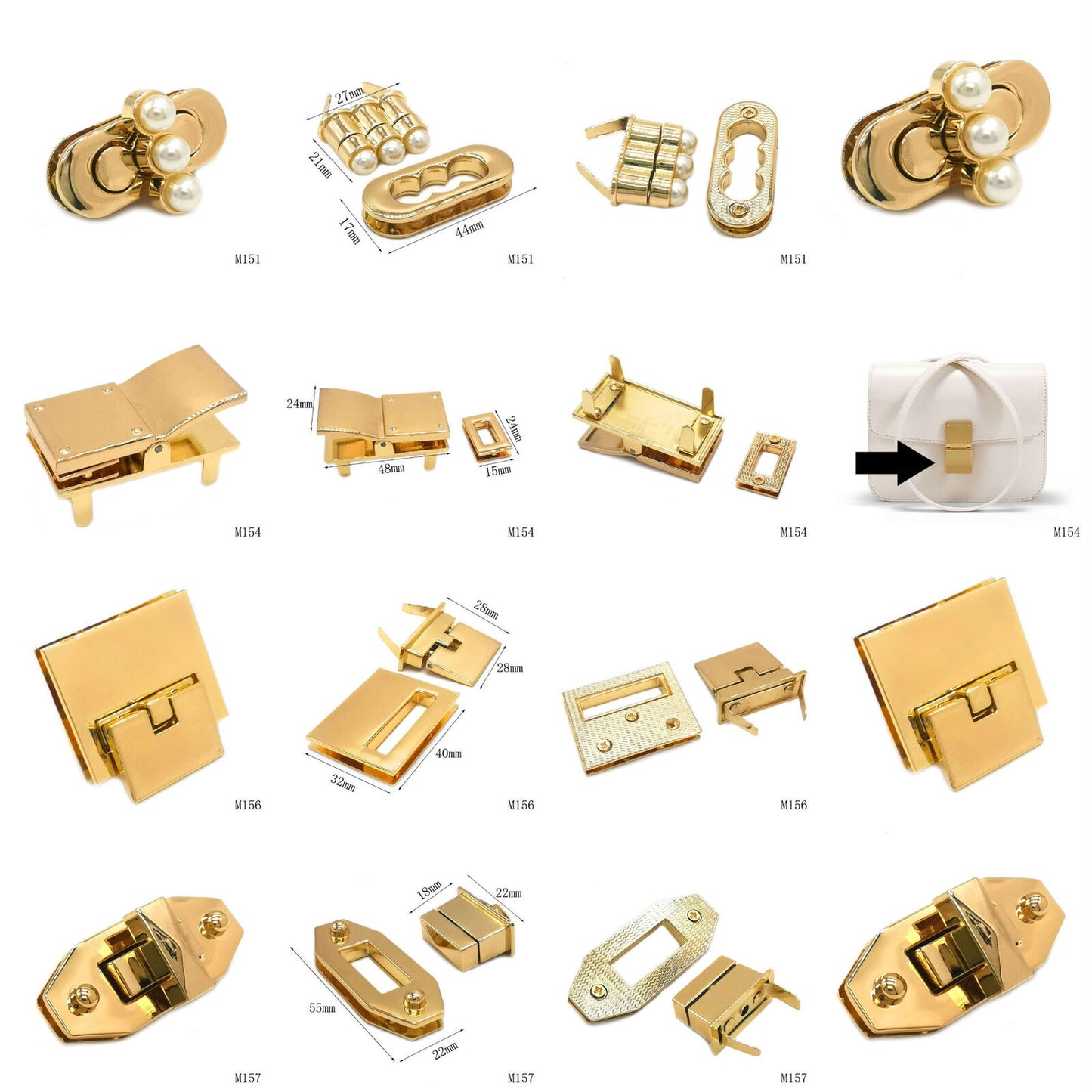 Metal Clasp Lock Suitcase Bag Parts Hasp Buckle Leather Craft Accessories Supply