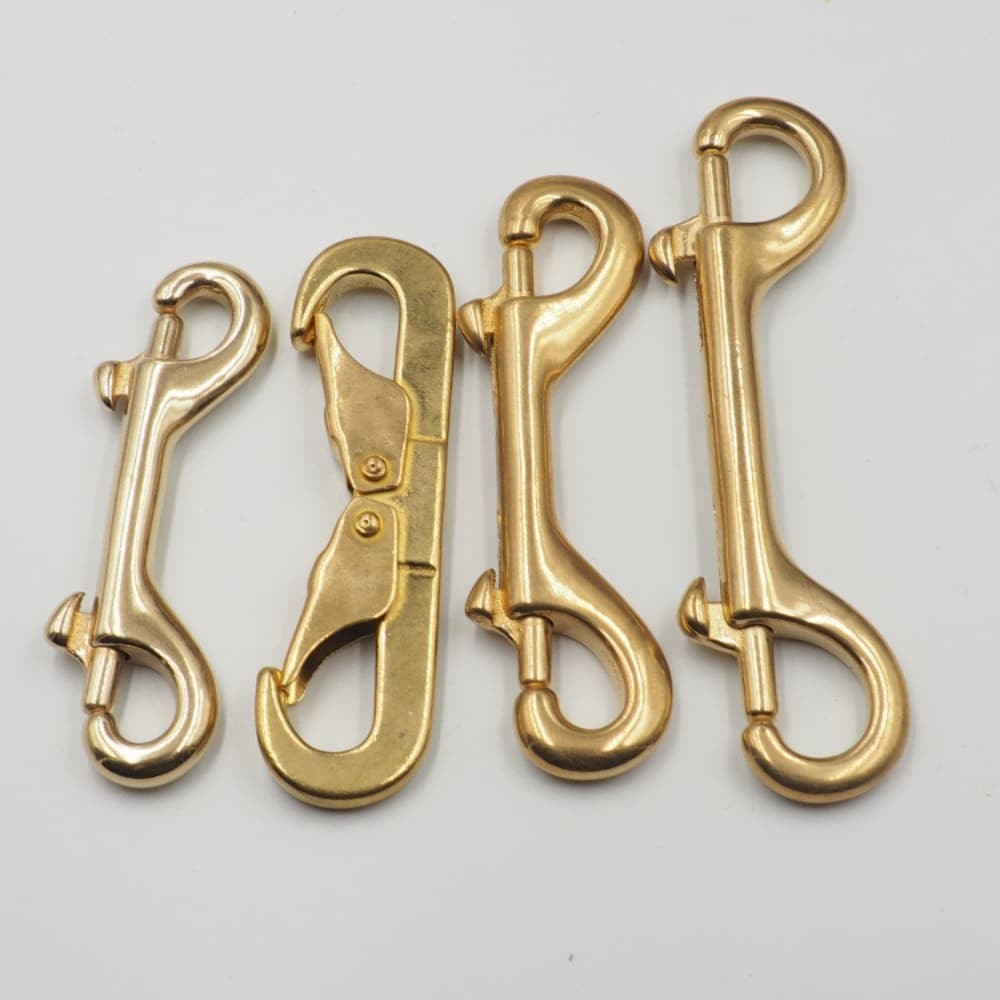 Solid Brass Double End Hook Buckle Heavy Duty Bag Connector Pet Leash Snap Clip
