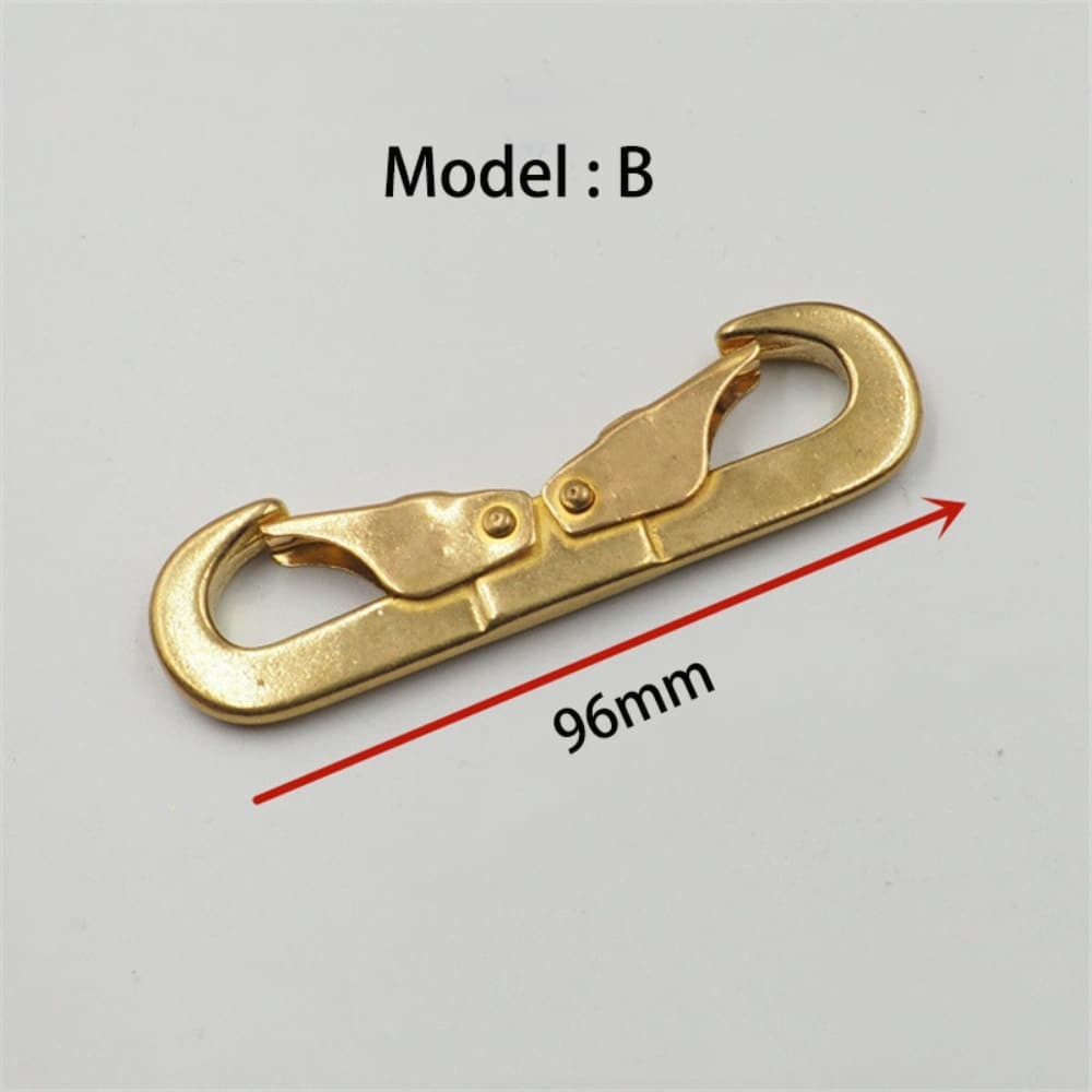 Solid Brass Double End Hook Buckle Heavy Duty Bag Connector Pet Leash Snap Clip