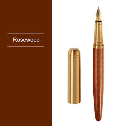 Brass Real Nature Wood Business Ink Pen Sign Pen Creative Gift Pen