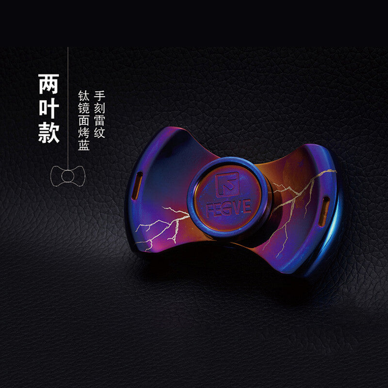 FEGVE Fidget Hand Spinner Titanium/Brass Alloy Finger focus Toy EDC Gift