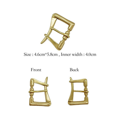 Solid Brass High End Casual Belt Buckle 40mm Pin Buckle Quick Release Accessory
