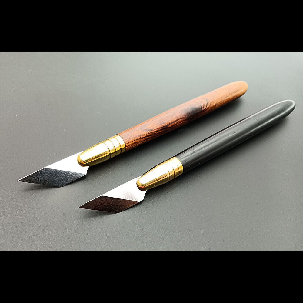 Leather Craft Bevel-Point Edge Knives Wooden Carving Pen Knife Cutting Tools Diy