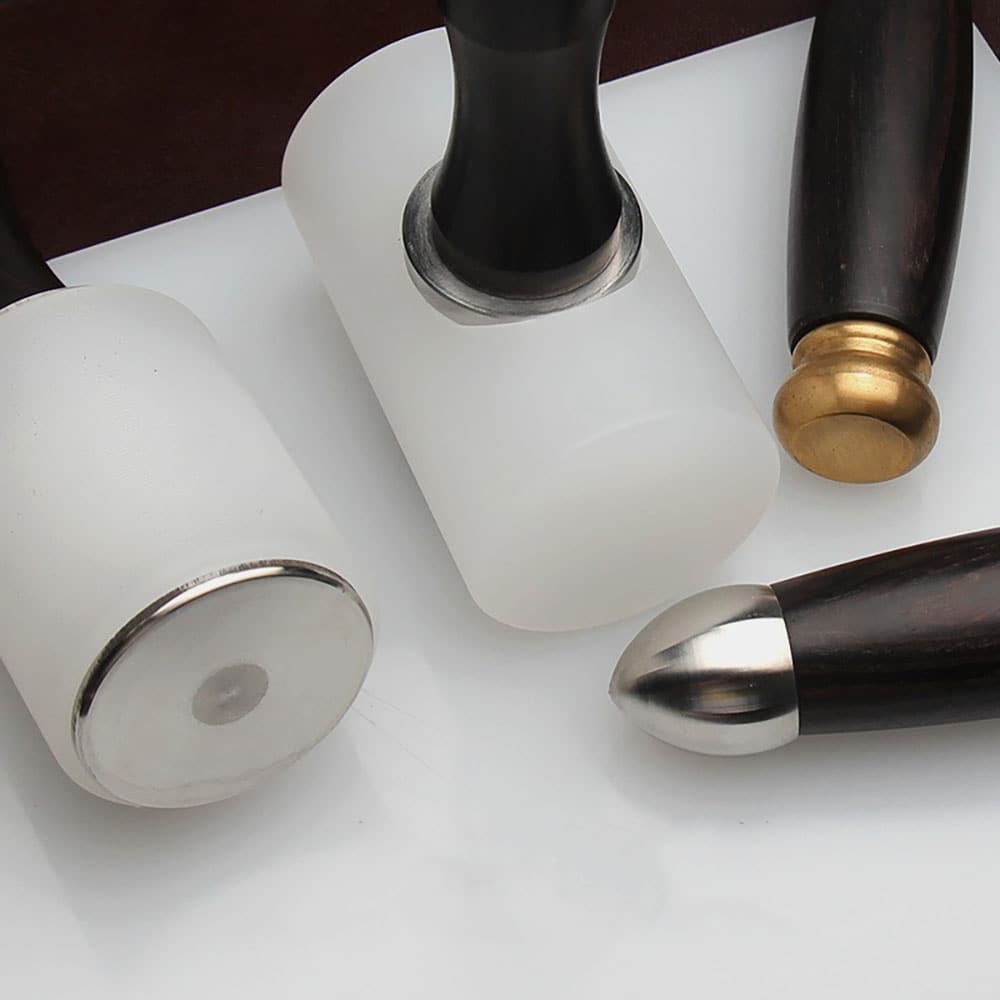 Leather craft Wooden Handle Carving Mallet DIY Stamping Tool Hammer Multi Size