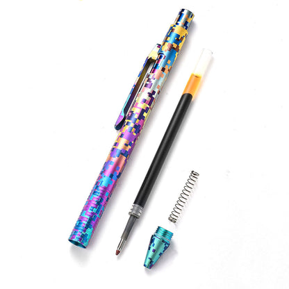 Colorful Titanium Alloy Pen Personalized Camouflage Bolt Design EDC Fashion Gift