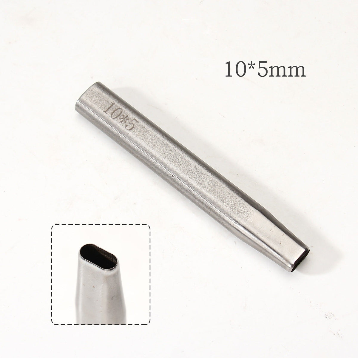 Leather Craft Belt Hole Punch Oval Flat Straight Teardrop Single DIY 440C Tool